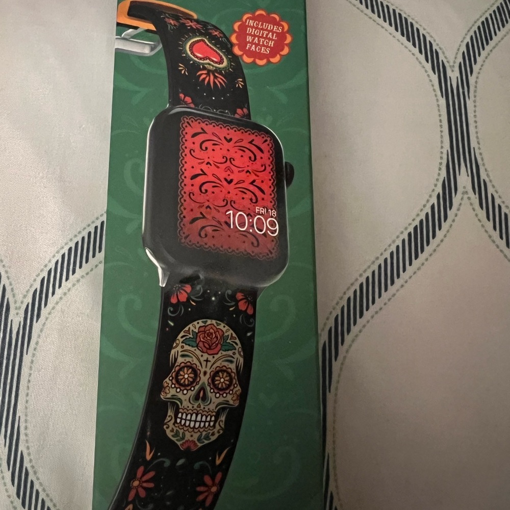Watch band includes app with screen savers